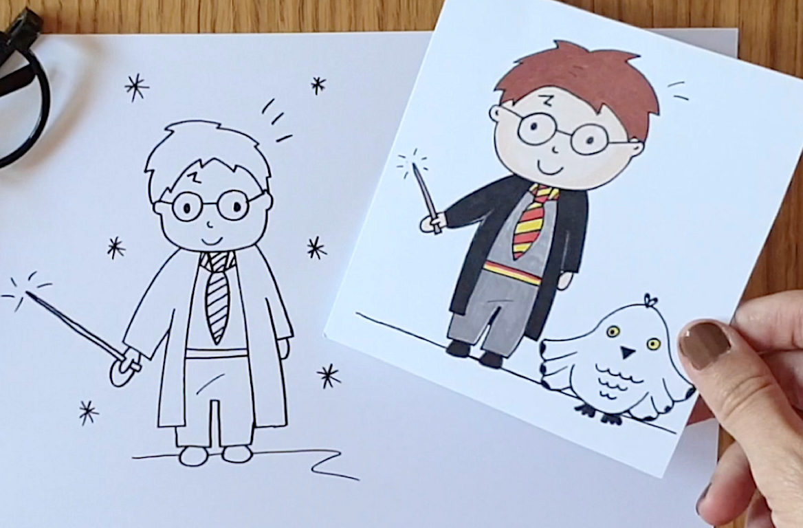 Dessin Harry Potter Facile à Dessiner Comment dessiner Harry Potter? - Occuper Les Enfants