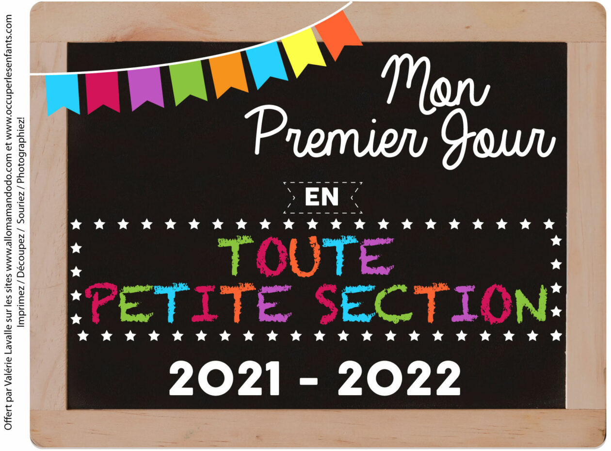 Affiche PREMIER JOUR de rentrée à imprimer Occuper Les Enfants