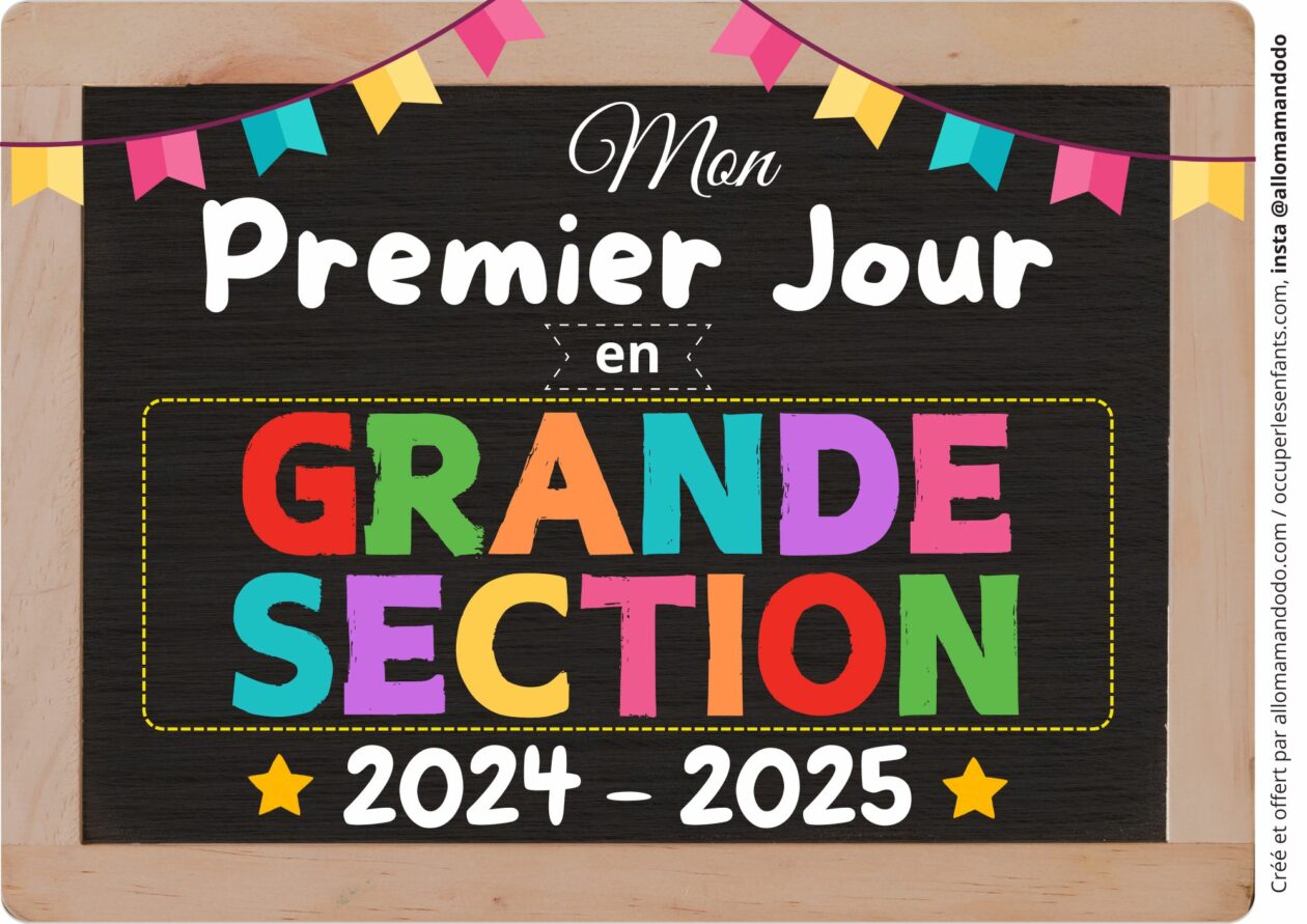 Fiches 1er Jour Rentr E Scolaire Gratuit 2024 2025 Occuper Les Affiche Premier Jour 2024 2025 GRANDE SECTION 1260x891